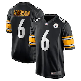 mens nike jaquarii roberson black pittsburgh steelers game 